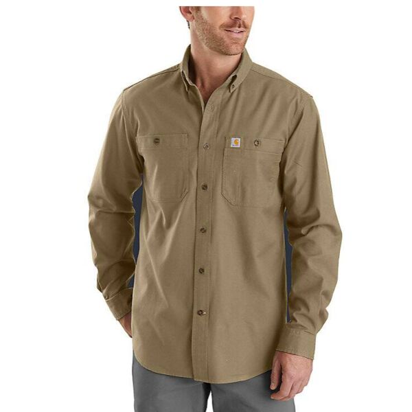 Rugged Flex® Relaxed Fit Midweight Canvas Long-Sleeve Shirt Thumbnail