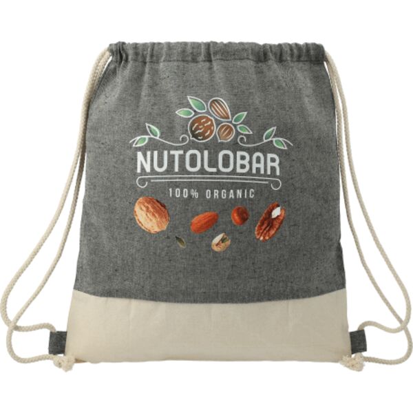 Split Recycled Cotton Drawstring Bag Thumbnail