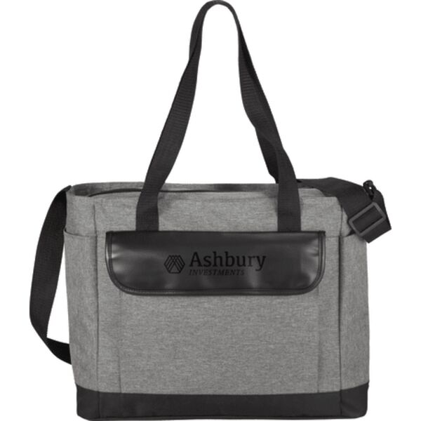 Professional Heathered Tote with Vinyl Accent Thumbnail