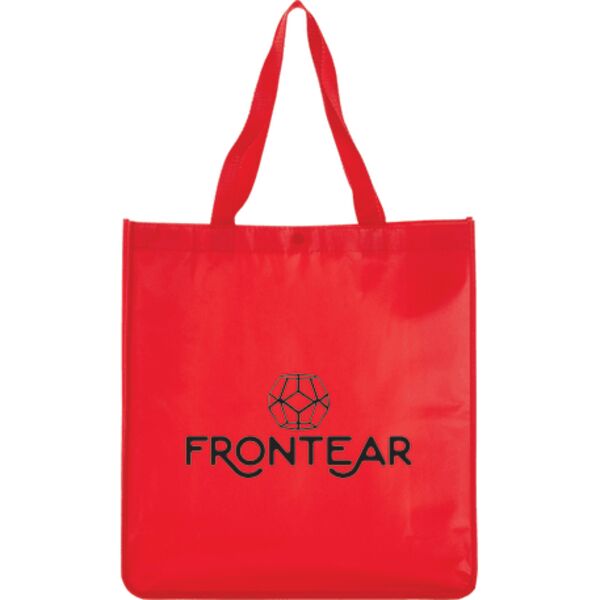 Oversize Laminated Shopper Tote w/Snap Thumbnail