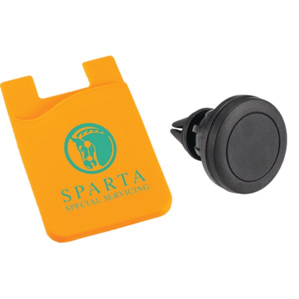 Magnetic Phone Mount w/ Silicone Wallet Thumbnail