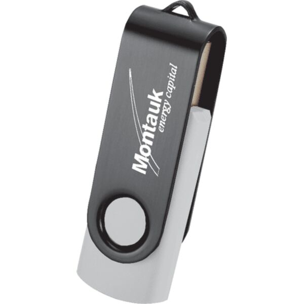 Rotate Black Clip Flash Drive 4GB Thumbnail
