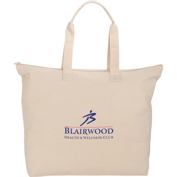 Vermont Basic 8oz Cotton Zippered Tote Thumbnail